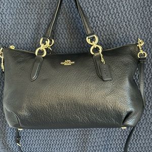 Authentic Coach Black genuine leather bag